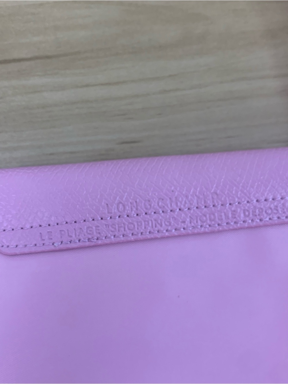 Longchamp Pink Nylon Tote with Leather Trim - Picture 8 of 9